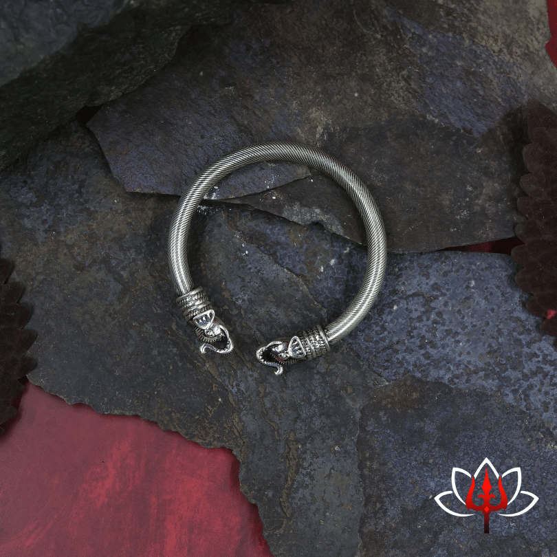 Royal Elephant Head Silver Kada – Strength & Elegance