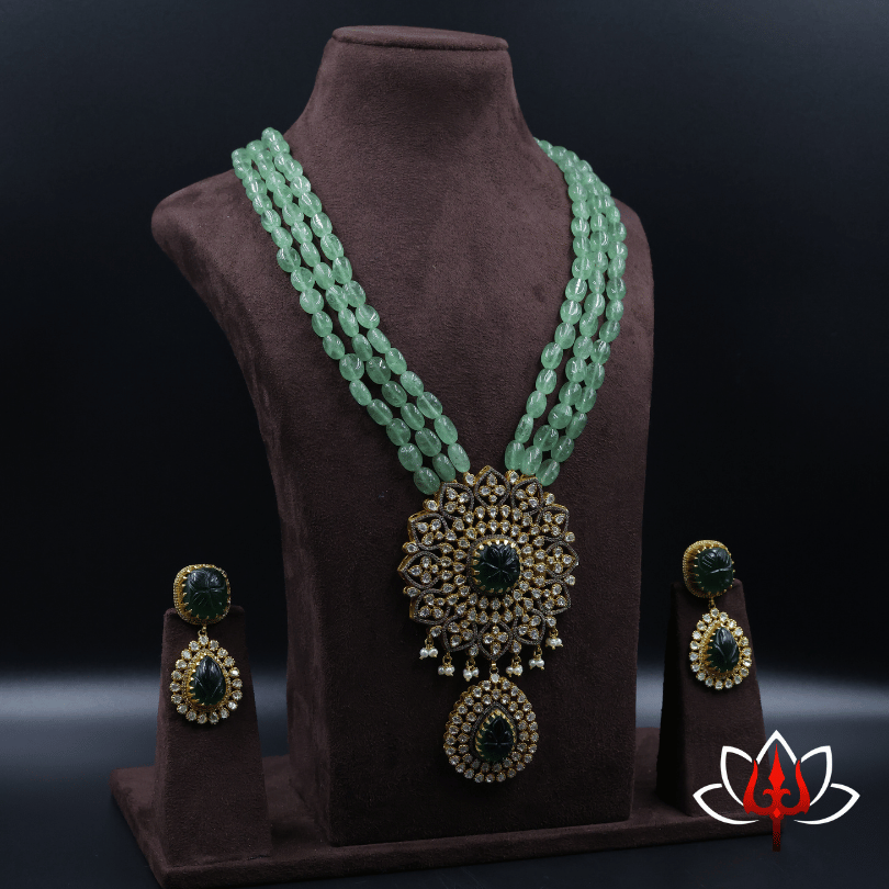 Victorian-Style Silver with Earrings