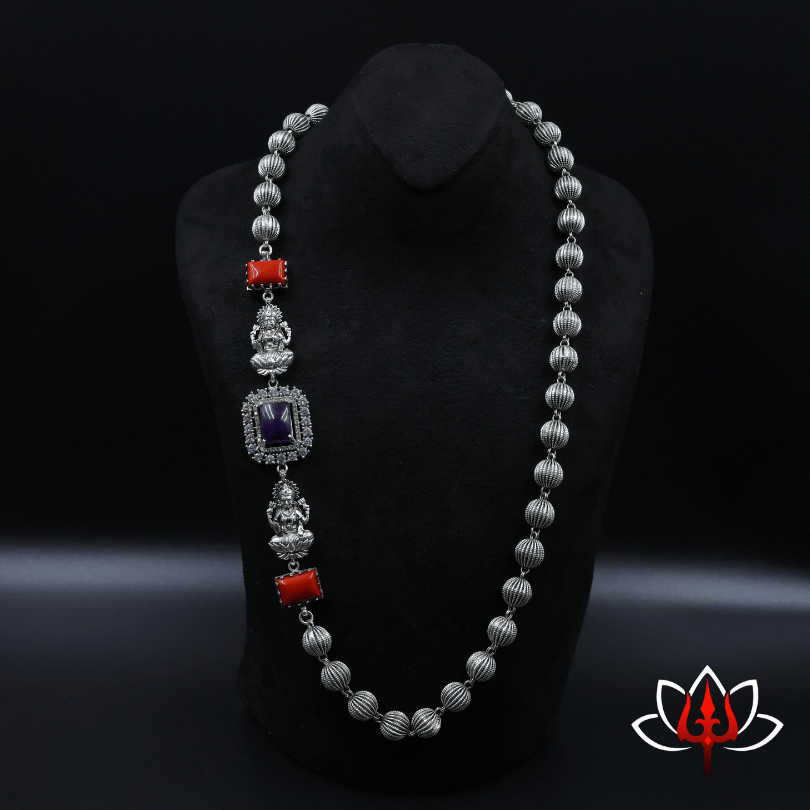 Divine Lakshmi Silver Haaram