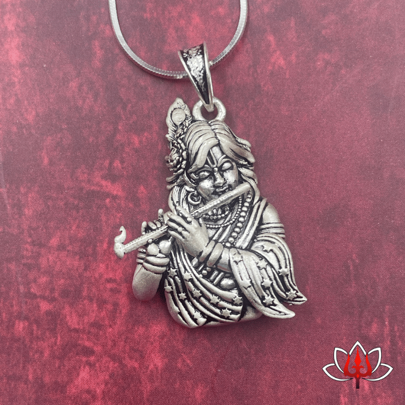 Lord krishna Silver Pendant