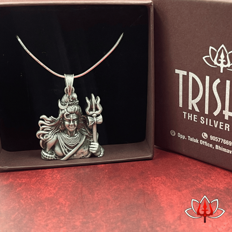 Lord Shiva Silver Pendant