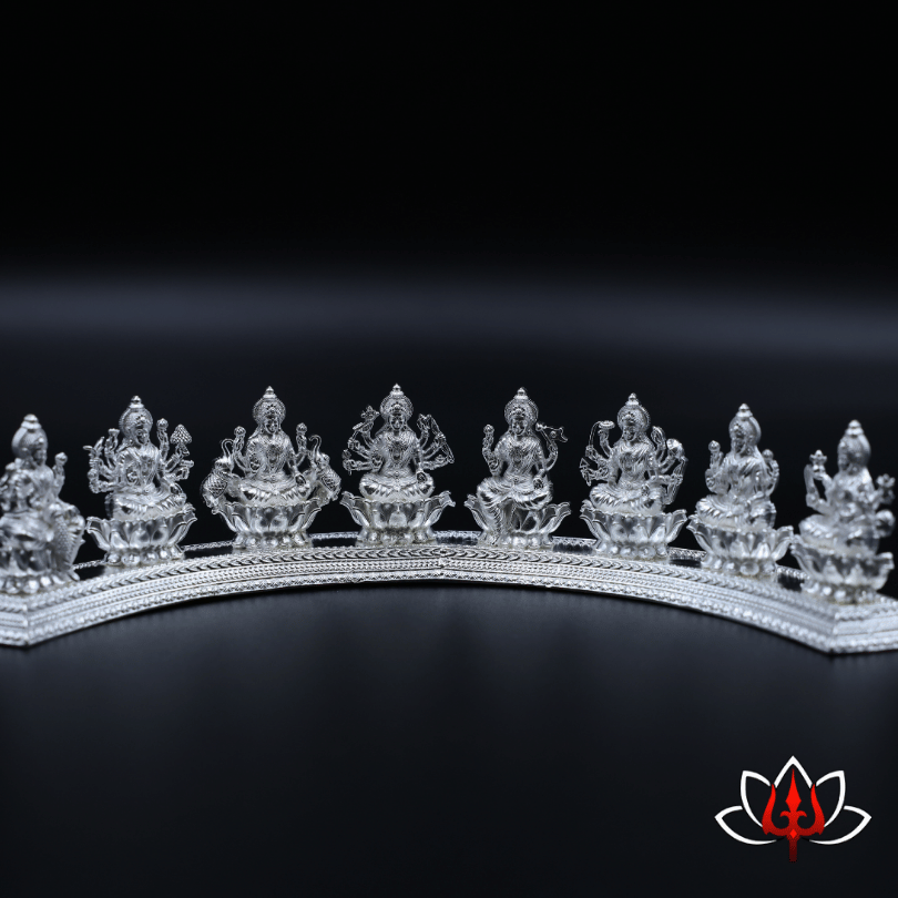 Exquisite Silver Ashta Lakshmi Stand – Divine Elegance for Your Home