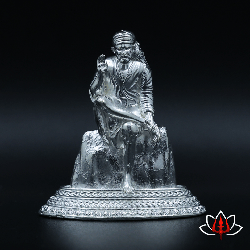 Pure Silver Sai Baba Idol – A Divine Symbol of Blessings by Trishul Silvers