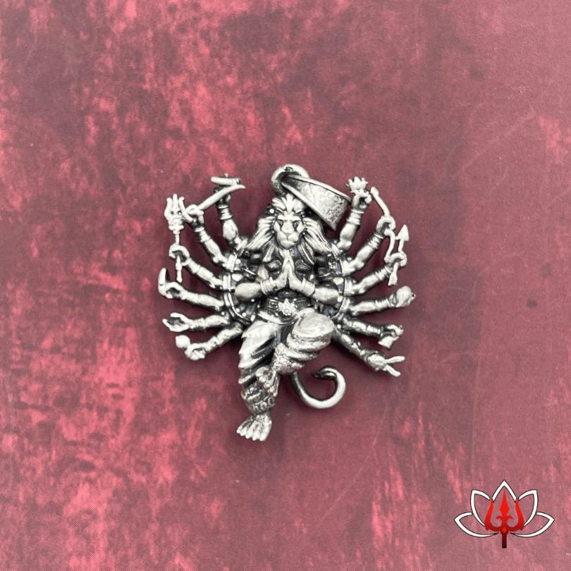 Lord Narsimha Silver Pendant