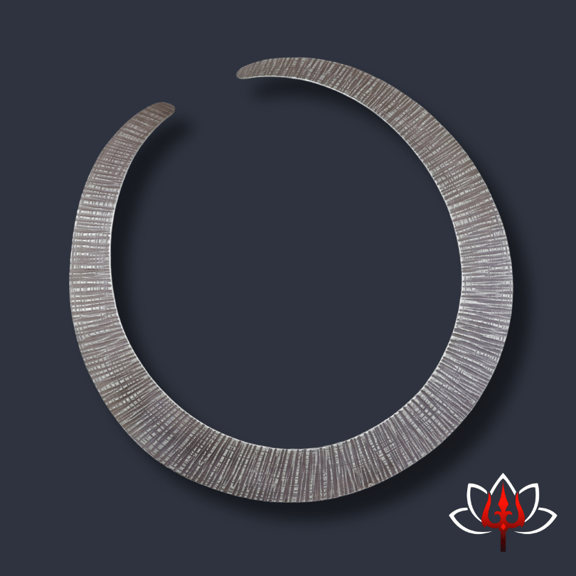Textured Open Collar Sterling Silver Necklace – Trishul Silvers
