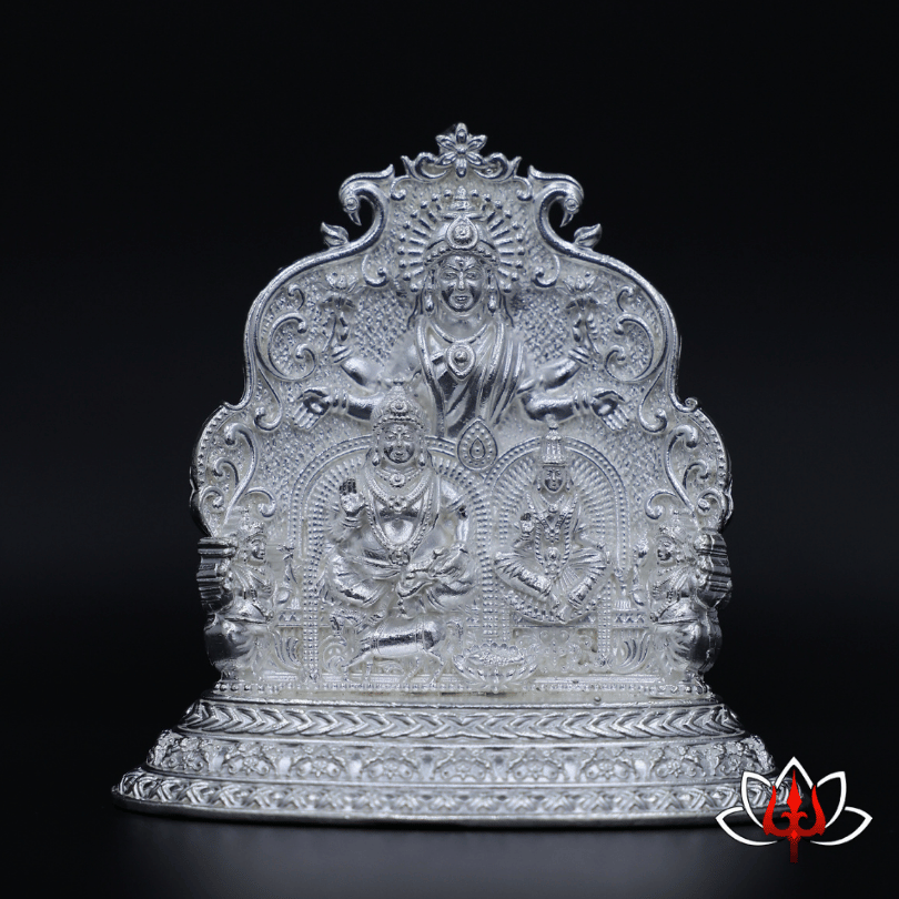 Sacred Silver Lakshmi Kuber Idol – A Symbol of Wealth & Prosperity