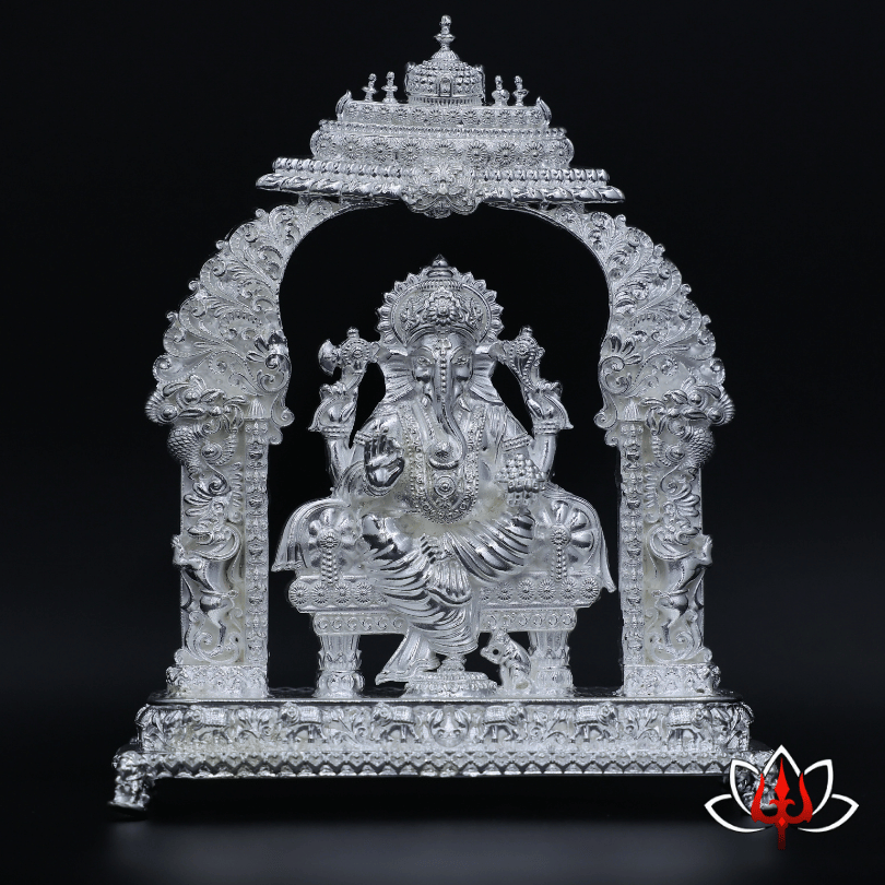 Exquisite Silver Ganesha Idol – The Harbinger of Prosperity & Wisdom