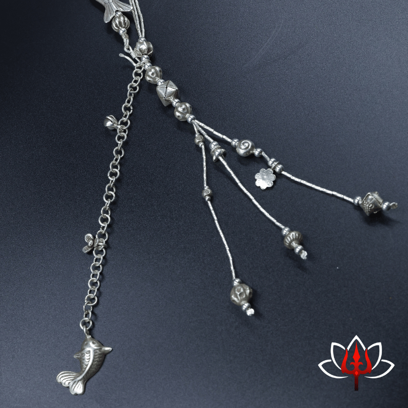 Elegant Silver Charm Chain – Trishul Silvers