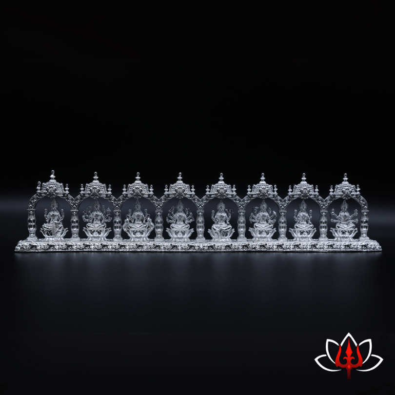 Exquisite Silver Ashta Lakshmi Stand – Divine Elegance for Your Home