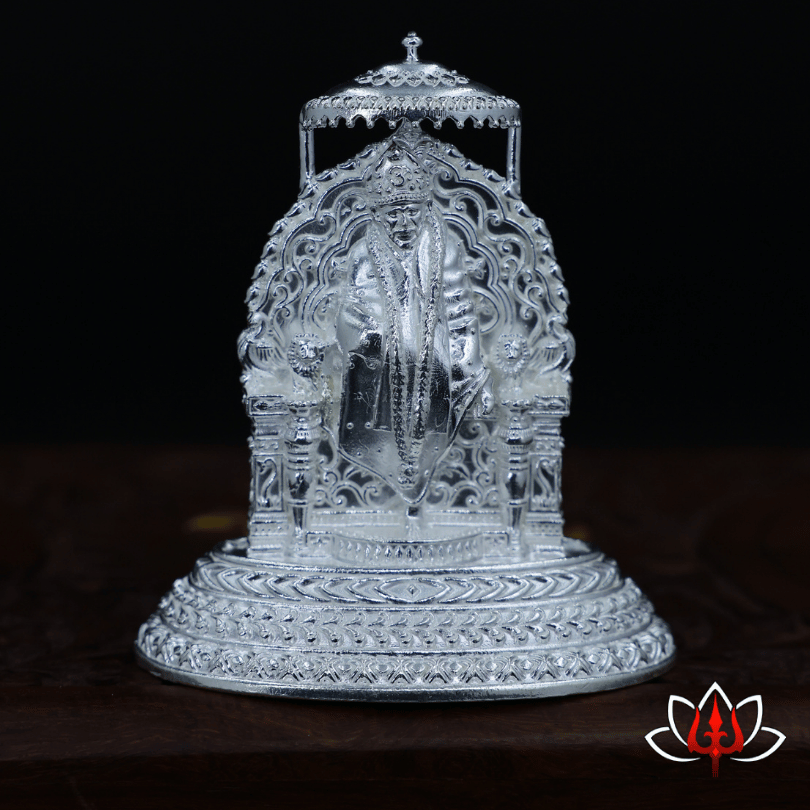 Pure Silver Sai Baba Idol – A Symbol of Divine Grace by Trishul Silvers