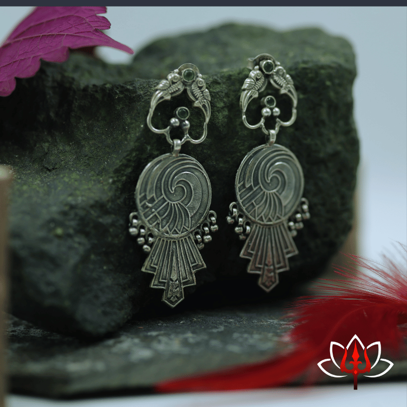 Mystic Spiral Antique Silver Earrings