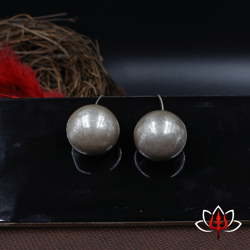 Elegant Textured Silver Ball Earrings