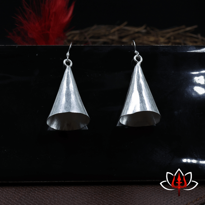Sleek Cone-Shaped Sterling Silver Earrings