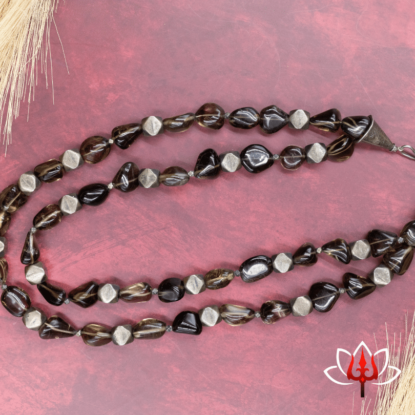 Rustic Elegance Silver & Bead Necklace