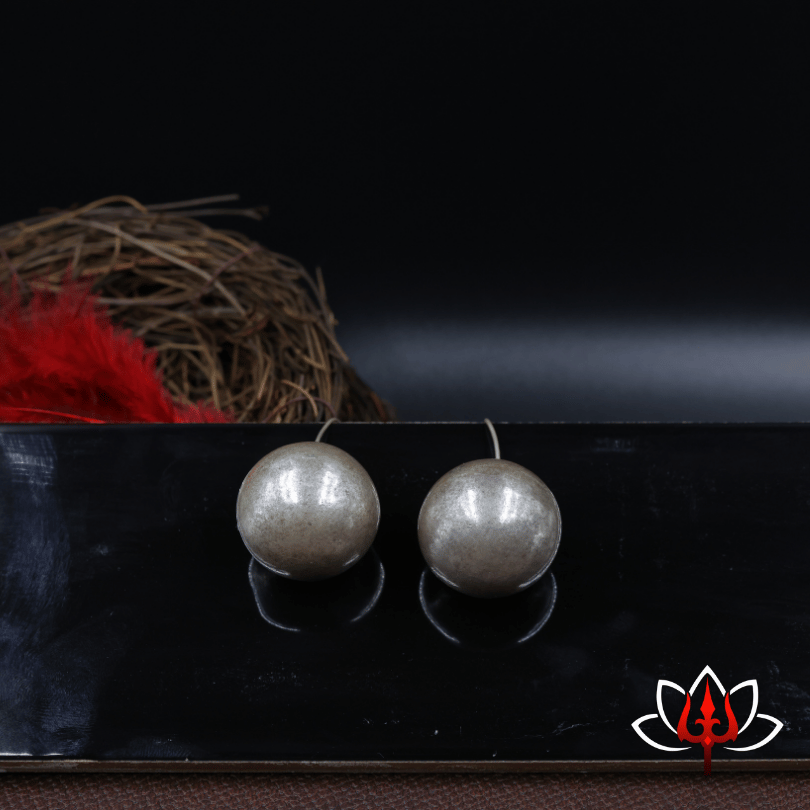 Elegant Textured Silver Ball Earrings