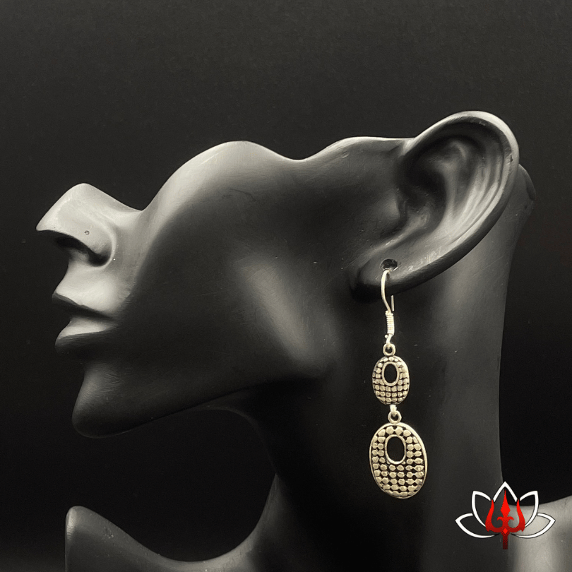 Elegant Textured Silver Dangle Earrings