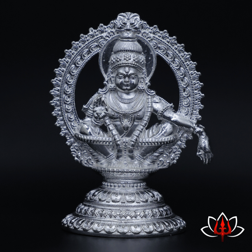 Divine Silver Lord Ayyappa Idol – The Symbol of Dharma and Devotion