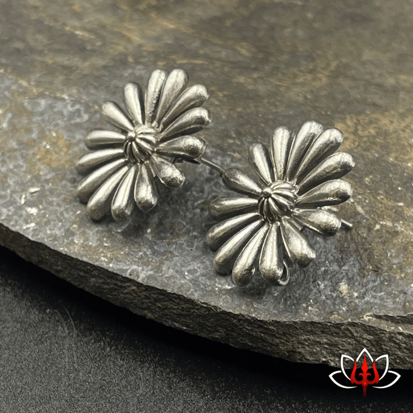 Timeless Floral Silver Studs