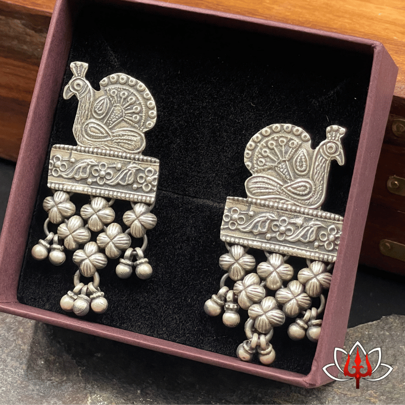 Peacock Heritage Dangler Earrings