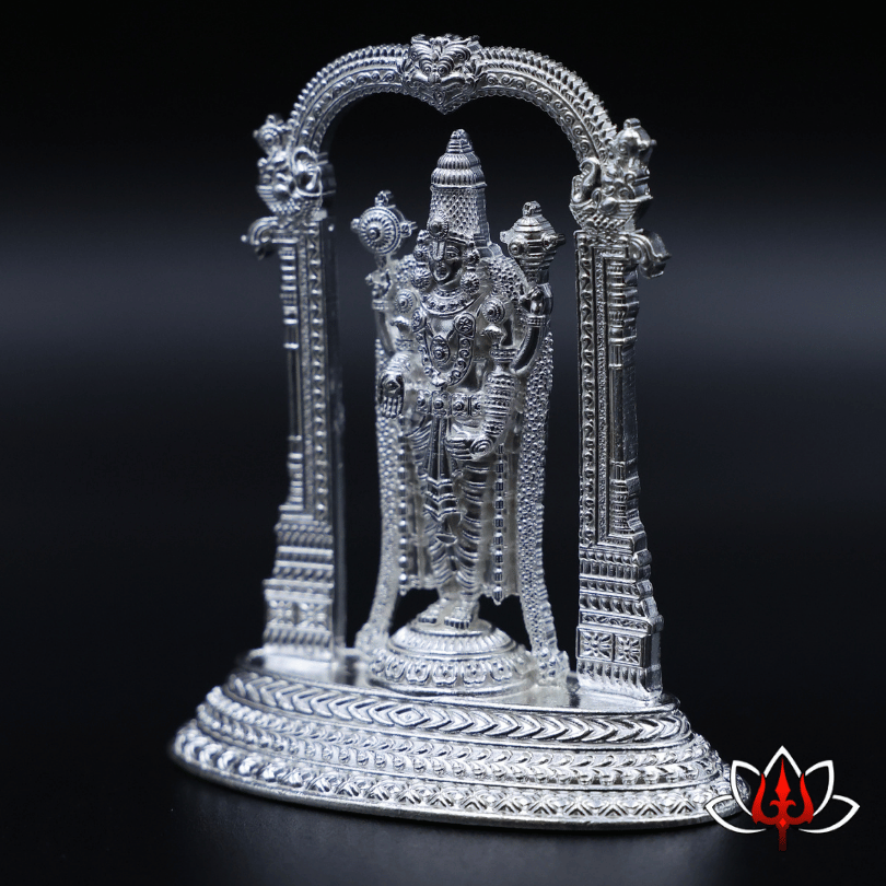 Magnificent Pure Silver Tirupati Balaji Idol
