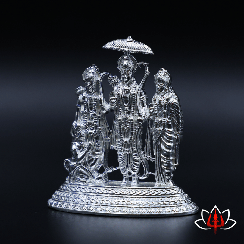 Divine Silver Ram Parivar Idol – A Symbol of Devotion and Harmony
