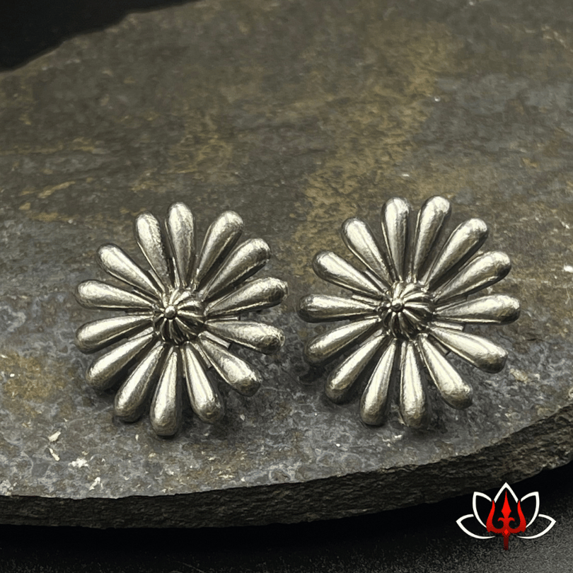 Timeless Floral Silver Studs