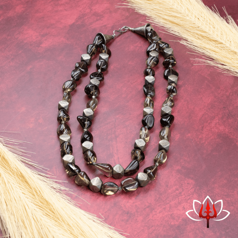 Rustic Elegance Silver & Bead Necklace