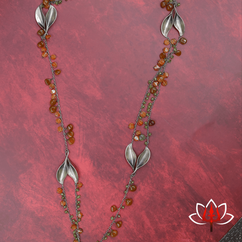 Nature inspired silver chain