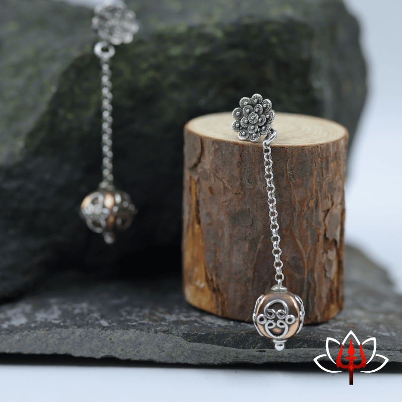 Floral Jhumka Chain Earrings