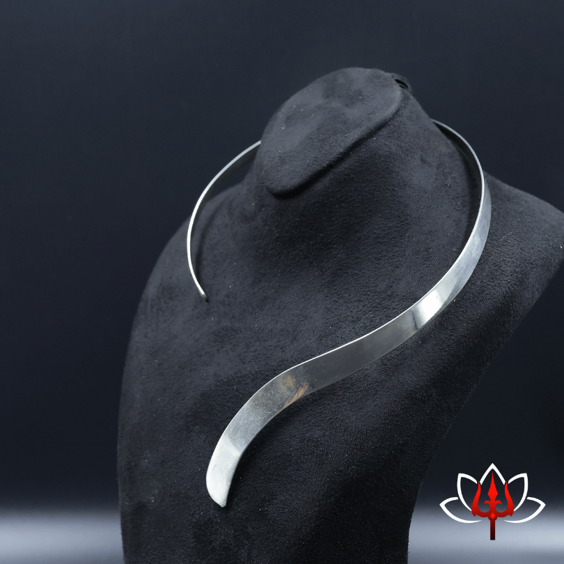 Elegant Asymmetrical Sterling Silver Necklace – Trishul Silvers